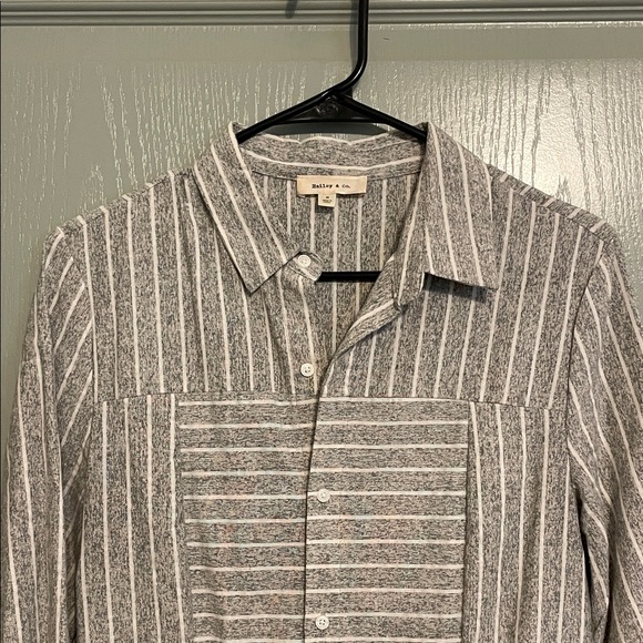 Chic Striped Long Sleeve Dress in Gray - Picture 2 of 3